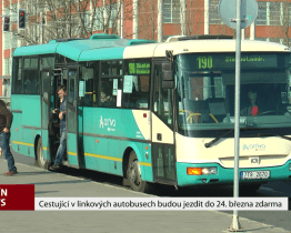 Cestující v linkových autobusech budou jezdit do 24. března zdarma