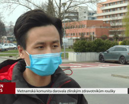 Vietnamská komunita darovala zlínským zdravotníkům roušky