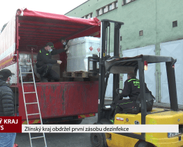Zlínský kraj obdržel první zásobu dezinfekce