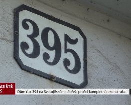 Dům č.p. 395 na Svatojiřském nábřeží prošel rozsáhlou rekonstrukcí