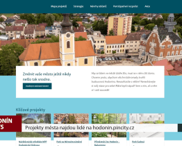Projekty města najdou lidé na hodonin.pincity.cz
