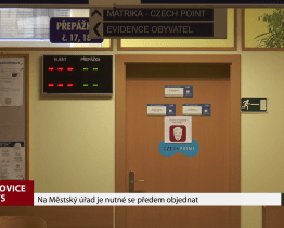 Na městský úřad je nutné se předem objednat