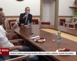 Vedení města přivítalo hrdinu Giro d´Italia, cyklistu Josefa Černého