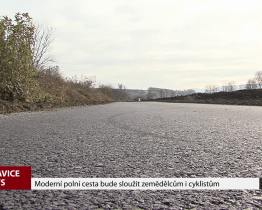 Moderní polní cesta bude sloužit zemědělcům i cyklistům
