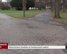 Rekonstrukce chodníku ve Smetanových sadech