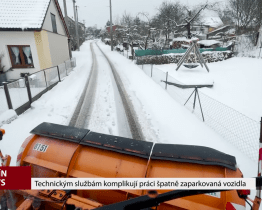 Technickým službám komplikují práci špatně zaparkovaná vozidla