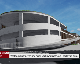 Vedle aquaparku vznikne nejen venkovní bazén, ale také parkovací dům