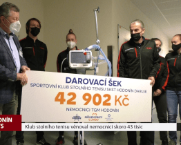 Klub stolního tenisu věnoval nemocnici skoro 43 tisíc