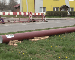 V ulici Nádražní je dokončena další část rekonstrukce kanalizace