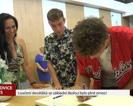 Loučení deváťáků se základní školou bylo plné emocí