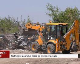 Na Pánově pokračují práce po likvidaci tornáda
