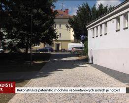 Rekonstrukce páteřního chodníku ve Smetanových sadech je dokončena