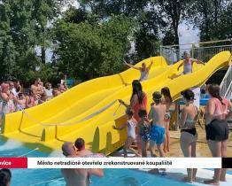 Město netradičně otevřelo zrekonstruované koupaliště