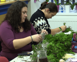 V Zarazickém centru tvořili adventní věnce