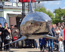 Den Země v Kovozoo a REC Group korunovalo odhalení železného žraloka Bruce