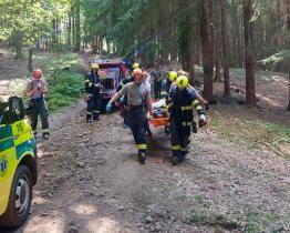 Cyklista havaroval v těžko přístupném lesním terénu. Pomohla mu aplikace Záchranka