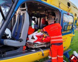 Žena při grilovačce utrpěla popáleniny 2. stupně a musel pro ni letět vrtulník