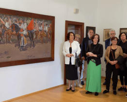 Komentovanou prohlídku v Galerii Joži Uprky doplnilo setkání s Johnem Muchou