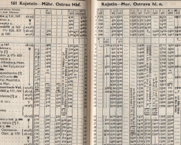 Během přednášky se prezentovaly staré jízdní řády 