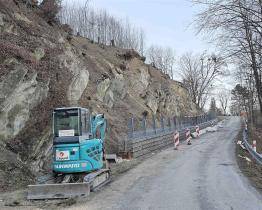 Nová záchytná stěna ochrání cestu do Juřinky