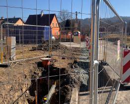 Na Lapači probíhají práce na přeložce plynu a rekonstrukci kanalizace