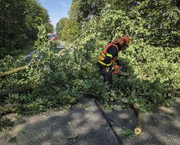 Ve Zlínském kraji řádil silný vítr. Hasiči zasahovali u desítek událostí