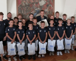Vedení radnice přijalo úspěšný tým mladších žáků FC Kyjov 1919