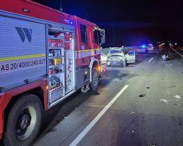 Dálnici D1 u Hulína uzavřela na několik hodin dopravní nehoda dvou osobních vozidel