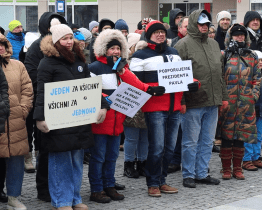 Pět set lidí manifestovalo na podporu prezidenta v Kyjově