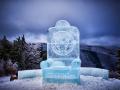 Ledové sochy na Pustevnách jsou letos ve znamení vesmíru