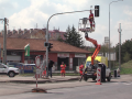 Oprava vozovky na křižovatce komplikuje dopravu 
