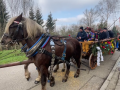 Něčičáci vyrazili na pomlázku na koňském povoze