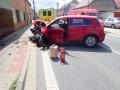 V Ostrožské Nové Vsi narazil řidič do rodinného domu