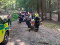 Cyklista havaroval v těžko přístupném lesním terénu. Pomohla mu aplikace Záchranka